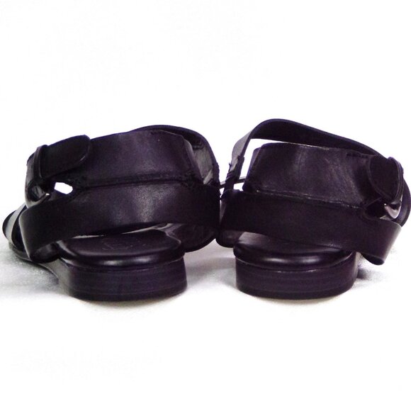FRANCO SARTO size7M GUSTAR black flat-heel sandals leather uppers bal. synth. - Picture 8 of 16